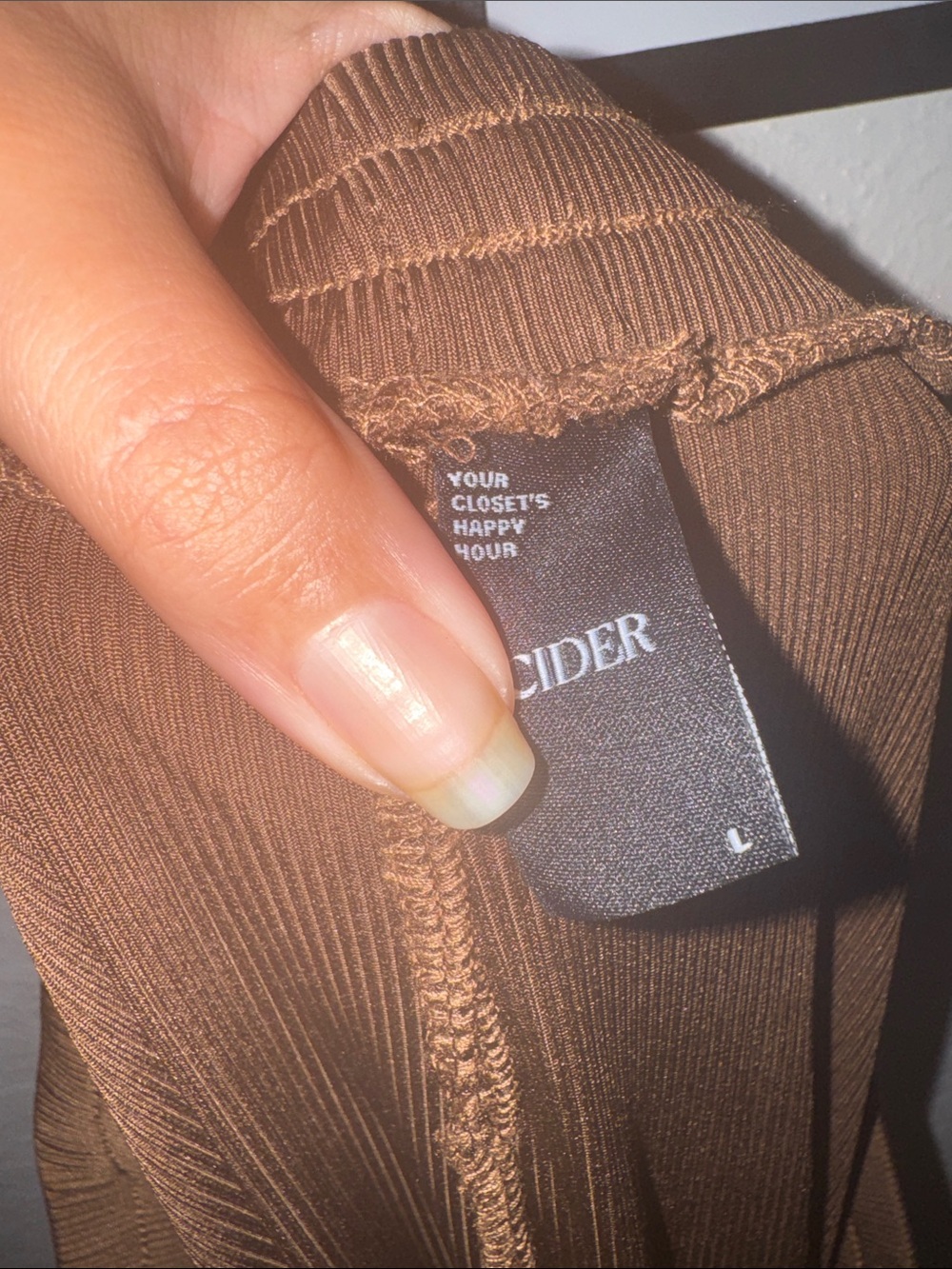 Cider Chocolate Brown Wide-Leg Drawstring Pants 0122 - Picture 5 of 5